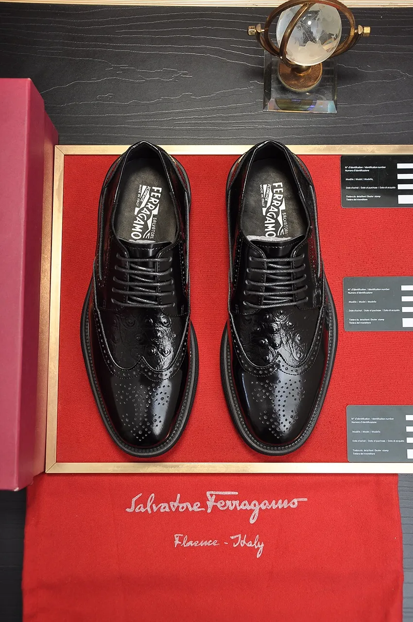 Men's shoes 💰720💶 [Ferragamo/Ferragamo] The latest model in the counter. Original imported open-sided high-quality cowhide hand-woven + imported 🐂 cowhide + original luxury metal buckle + original combination outsole. Comparison without pressure 38--45 (45 custom-made)